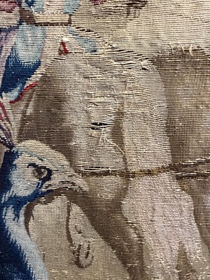 Lot 307 - A Gobelins allegorical tapestry of the 'Palace of Versailles' representing April