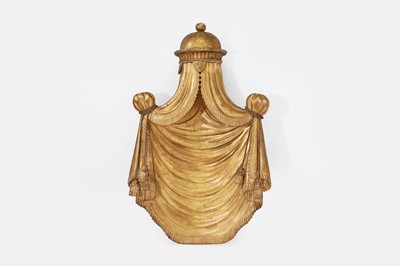 Lot 614 - A giltwood bed corona