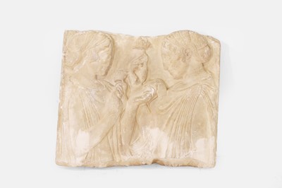 Lot 62 - A composite plaster relief panel of 'The Exaltation of the Flower'