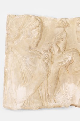Lot 62 - A composite plaster relief panel of 'The Exaltation of the Flower'
