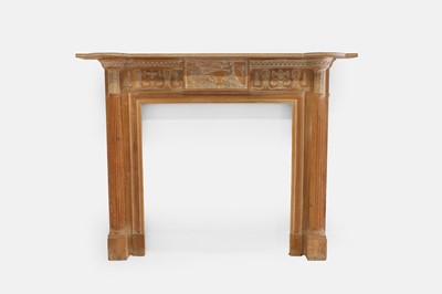 Lot 83 - A Victorian pine fireplace surround