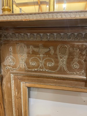 Lot 83 - A Victorian pine fireplace surround