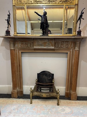 Lot 83 - A Victorian pine fireplace surround
