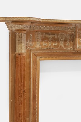 Lot 83 - A Victorian pine fireplace surround