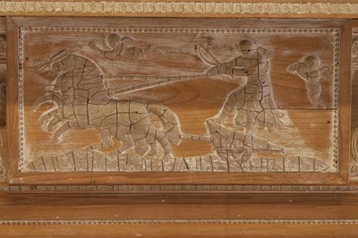 Lot 83 - A Victorian pine fireplace surround