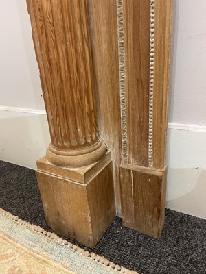 Lot 83 - A Victorian pine fireplace surround