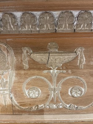 Lot 83 - A Victorian pine fireplace surround