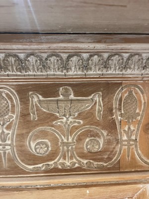 Lot 83 - A Victorian pine fireplace surround