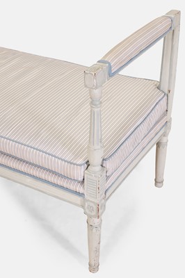 Lot 82 - A painted wooden window seat or bench