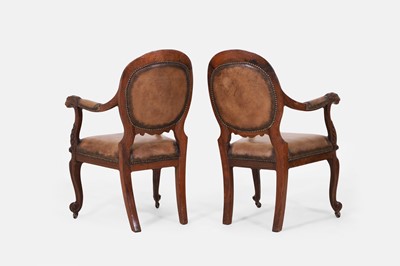 Lot 60 - A pair of Anglo-Indian armchairs
