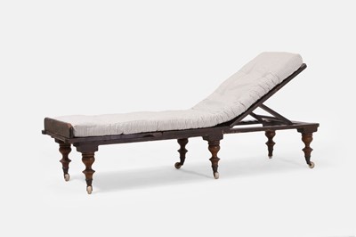 Lot 651 - A Victorian mahogany campaign daybed