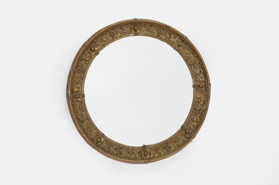 Lot 607 - A large brass wall mirror