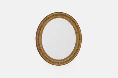 Lot 374 - An Victorian oval giltwood wall mirror
