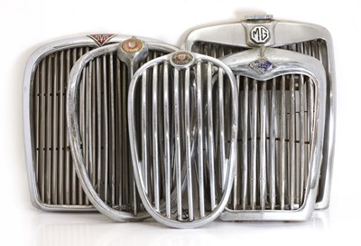 Lot 15 - A group of five classic car radiators grilles