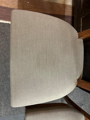 Lot 92 - A set of eight beech klismos dining chairs