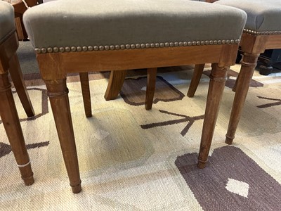 Lot 92 - A set of eight beech klismos dining chairs