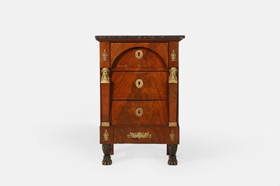 Lot 62 - An Empire mahogany and ormolu chest of drawers