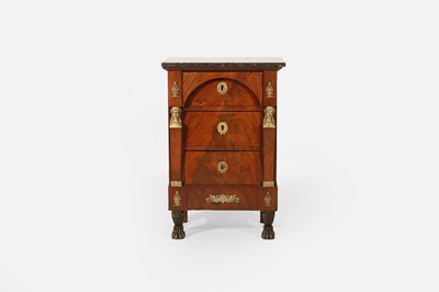Lot 62 - An Empire mahogany and ormolu chest of drawers