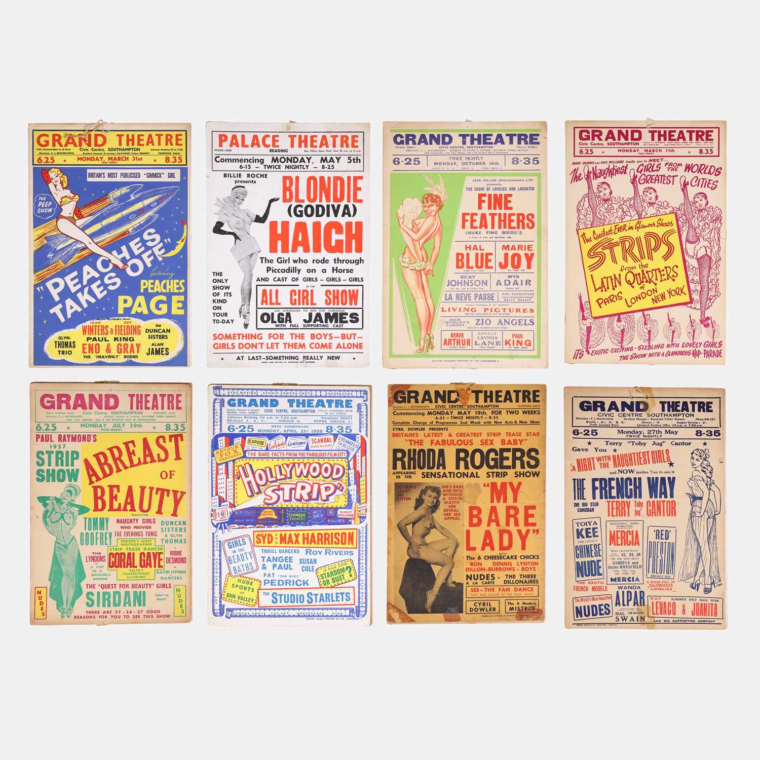 Lot 431 - Striptease and glamour window cards