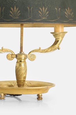 Lot 59 - An ormolu bouillotte lamp