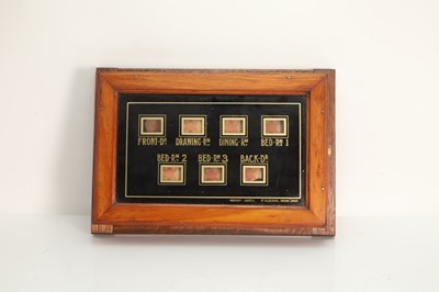 Lot 244 - A mahogany cased servants' bellboard
