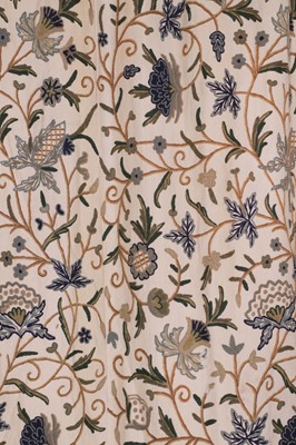 Lot 247 - Two pairs of crewelwork curtains