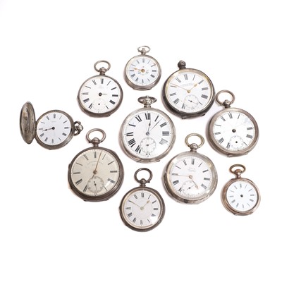 Lot 496 - A group of ten pocket watches