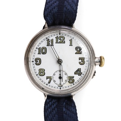 Lot 398 - A WWI military Borgel cased mechanical wrist watch