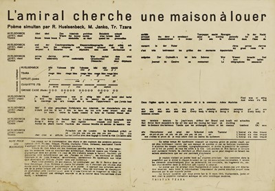 Lot 18 - Tristan Tzara (Romanian-French, 1896-1963)
