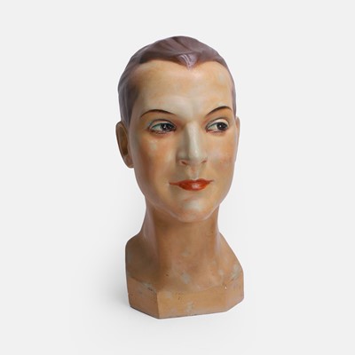 Lot 163 - An Art Deco mannequin head shop display