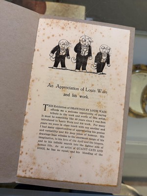 Lot 97 - An exhibition booklet for the 'Exhibition of Drawings by Louis Wain'