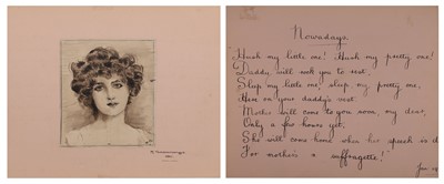 Lot 259 - A suffragette poem 'Nowadays'