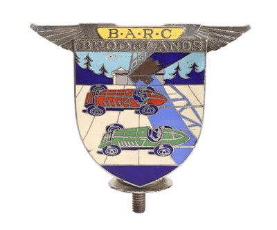 Lot 1 - A 'B.A.R.C' Brooklands motor racing badge