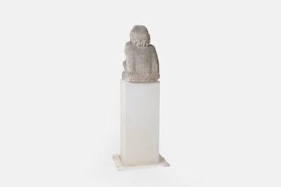 Lot 23 - A Medieval carved stone corbel of a saint