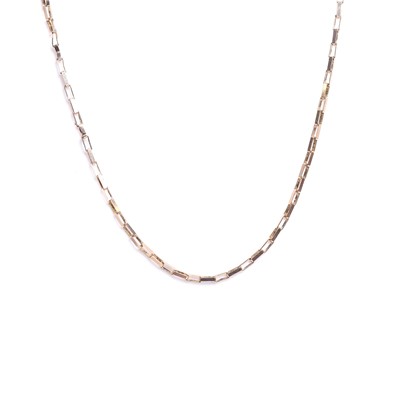 Lot 191 - A 9ct gold box link chain