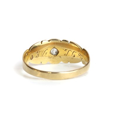 Lot 31 - A late Victorian 18ct gold diamond and split pearl ring