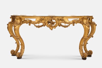 Lot 355 - A rococo carved giltwood pier table