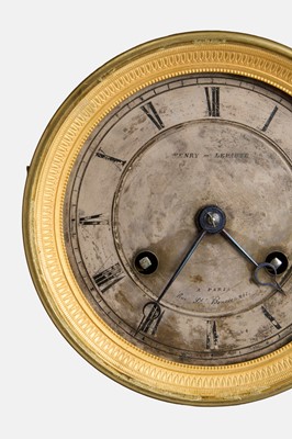 Lot 74 - A mahogany mantel clock by Henry-Lepaute, Paris