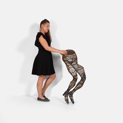 Lot 386 - A rare wicker mannequin