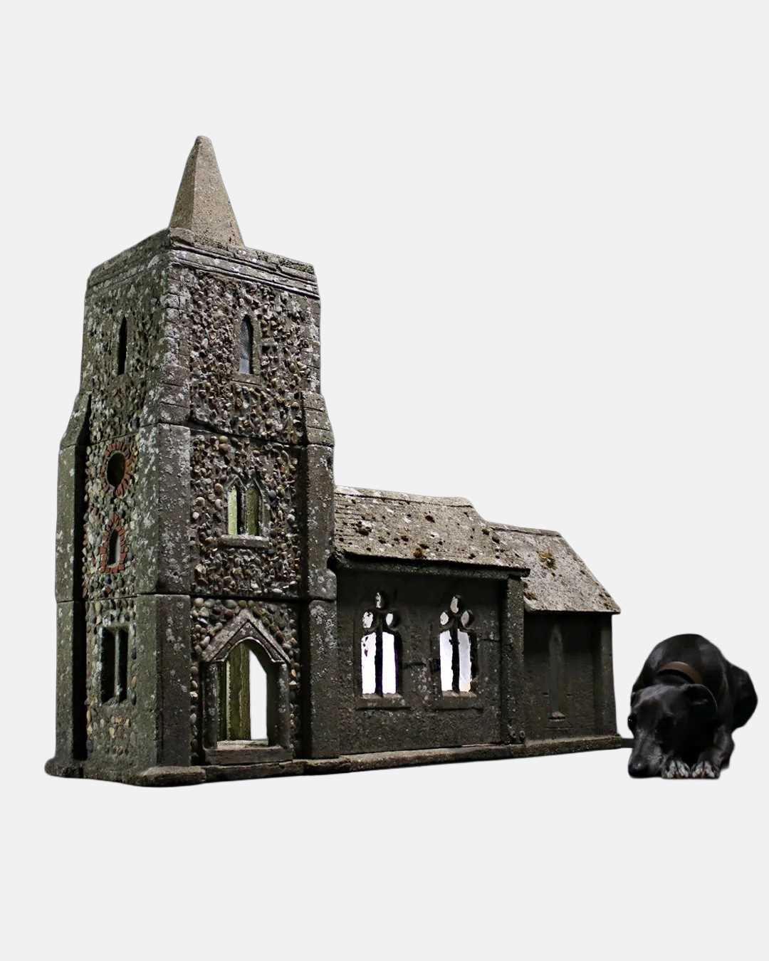 Lot 384 - A large concrete model of an English parish church