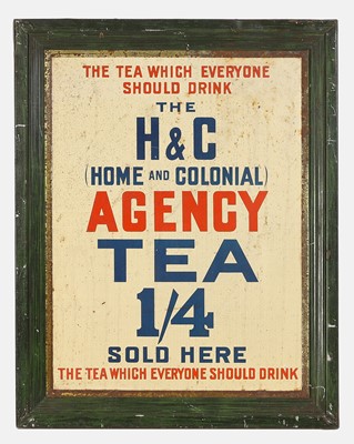 Lot 253 - A 'Home and Colonial Tea' advertising sign