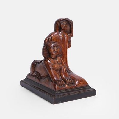 Lot 364 - An unusual folk art sphinx sculpture