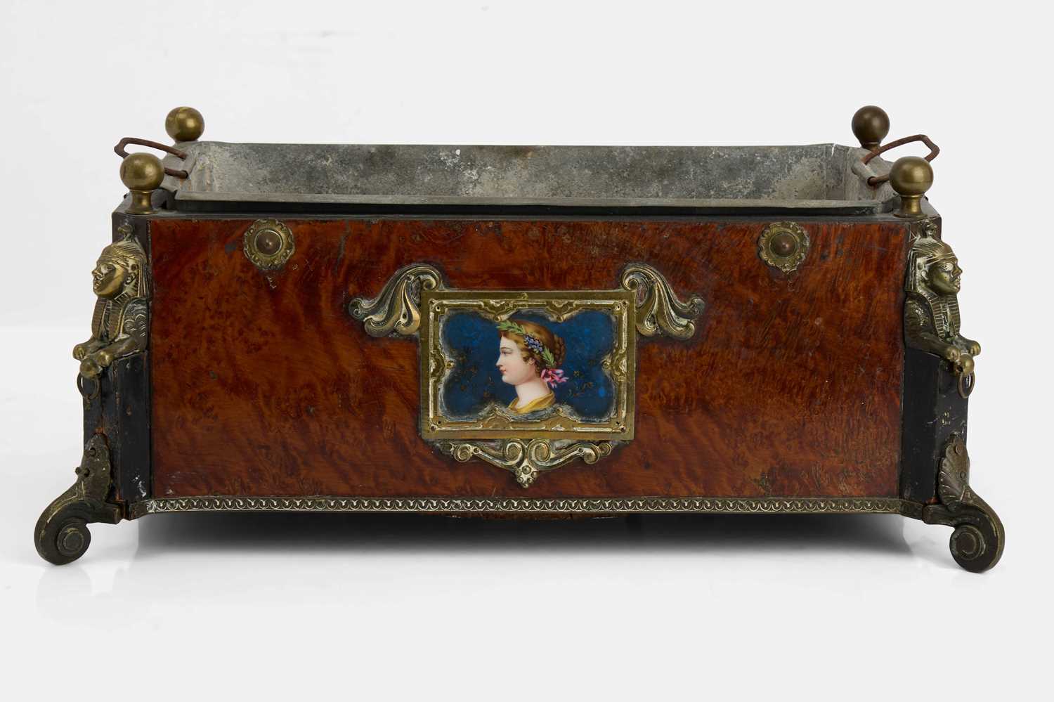Lot 65 - A Napoleon III walnut and gilt-metal jardinière