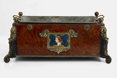 Lot 65 - A Napoleon III walnut and gilt-metal jardinière