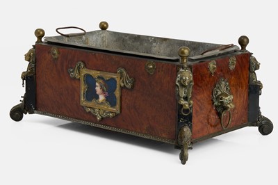 Lot 65 - A Napoleon III walnut and gilt-metal jardinière