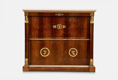 Lot 67 - A rosewood and gilt-metal-mounted secretaire