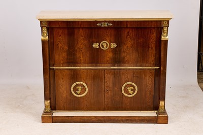 Lot 67 - A rosewood and gilt-metal-mounted secretaire