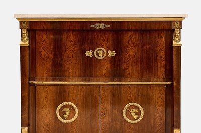 Lot 67 - A rosewood and gilt-metal-mounted secretaire