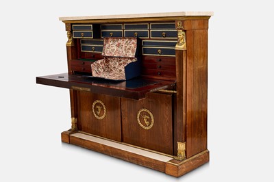 Lot 67 - A rosewood and gilt-metal-mounted secretaire