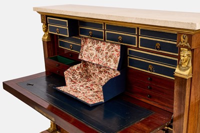 Lot 67 - A rosewood and gilt-metal-mounted secretaire